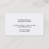 Verzierte Elemente Visitenkarte (Rückseite)