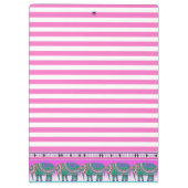 Verzierte Elephant Turquoise Strichen Personalisie Klemmbrett (Rückseite)