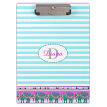 Verzierte Elephant Turquoise Strichen Personalisie