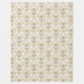 Verzierte Elfenbeindamaske feine Wasserfarbenmotiv Fleecedecke (Vorderseite)