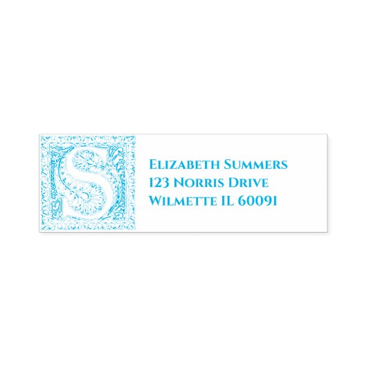 Verzierte erste S-Briefmarke Permastempel (Design)