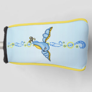Verzierte Fantasie Fliegender Blaue Vogel Fancy Sc Golf Headcover