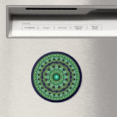 Verzierte Fee rund Fraktal Mandala Magnet (In Situ (Geschirrspüler))