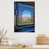 Verzierte Fensterdekoration Poster (Küche)