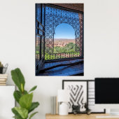 Verzierte Fensterdekoration Poster (Heimbüro)