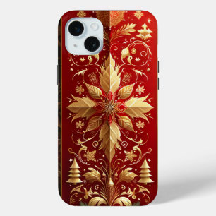 VERZIERTE FERIENMUSTER IN ROT & GOLD Case-Mate iPhone HÜLLE
