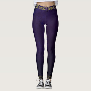 Verzierte Filigree auf Lila Anwendung Leggings