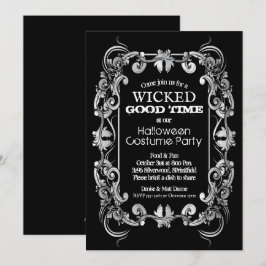 Verzierte Filigree Border auf Black Halloween Einl