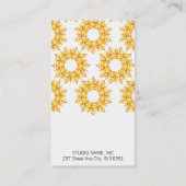 Verzierte Flakes | Golden Visitenkarte (Rückseite)