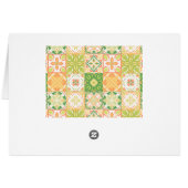 Verzierte Fliesen in grün und gelb (Rückseite Horizontal)