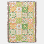 Verzierte Fliesen in grün und gelb Decke (Vorderseite Vertikal)