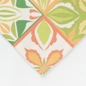 Verzierte Fliesen in grün und gelb Fleecedecke (Ecke)