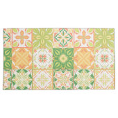 Verzierte Fliesen in grün und gelb Kissenbezug (Vorderseite-Rechts)