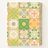 Verzierte Fliesen in grün und gelb Notizblock (Rückseite)