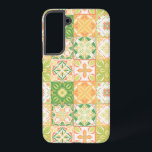Verzierte Fliesen in grün und gelb Samsung Galaxy Hülle<br><div class="desc">Handgezeichnet bunte Fliesen,  Blumendekoration,  verzierte Fliesen</div>