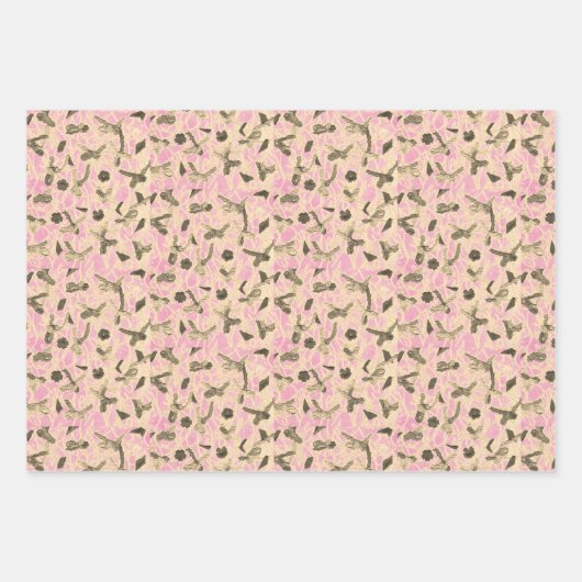 Verzierte Floating Bows Geschenkpapier Set (Vorderseite)