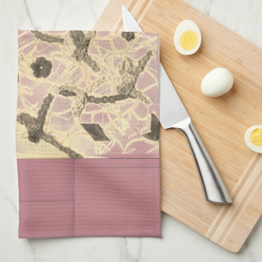 Verzierte Floating Bows Geschirrtuch (Viertel Falte)