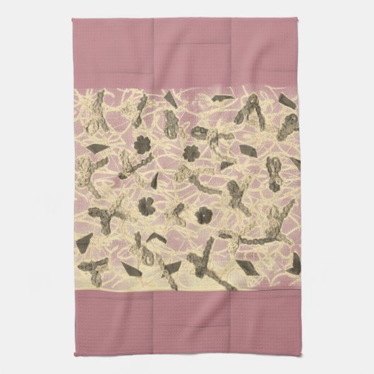 Verzierte Floating Bows Geschirrtuch (Vertikal)