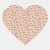 Verzierte Floating Bows Herz-Aufkleber (Vorderseite)