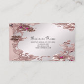 Verzierte florale Business Card Visitenkarte (Rückseite)