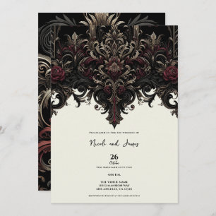 Verzierte florale Gotik Einladung