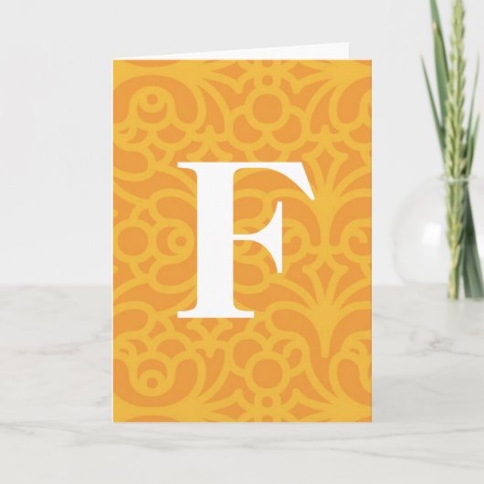 Verzierte florale Monogramm - Buchstabe F (Vorderseite)