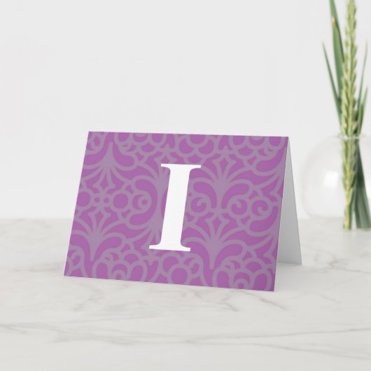 Verzierte florale Monogramm - Buchstabe I (Vorderseite)