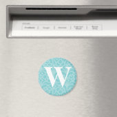 Verzierte florale Monogramm - Letter W Magnet (In Situ (Geschirrspüler))