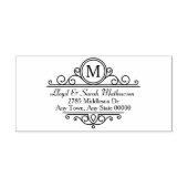 Verzierte Frame Monogramm-Adresse Permastempel (Design)