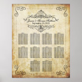 Verzierte Geblüht Seekarte für Vintage Poster (Vorne)