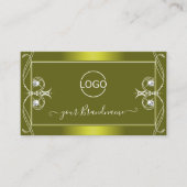 Verzierte gelbe, glänzende Diamanten mit Logo Visitenkarte (Vorderseite)