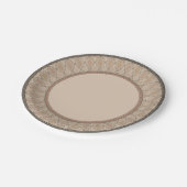 Verzierte geometrische Papierplatte Pappteller (Schrägansicht)