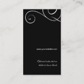 Verzierte Geschäfts-Karte des Skript-Monogramm-K Visitenkarte (Rückseite)