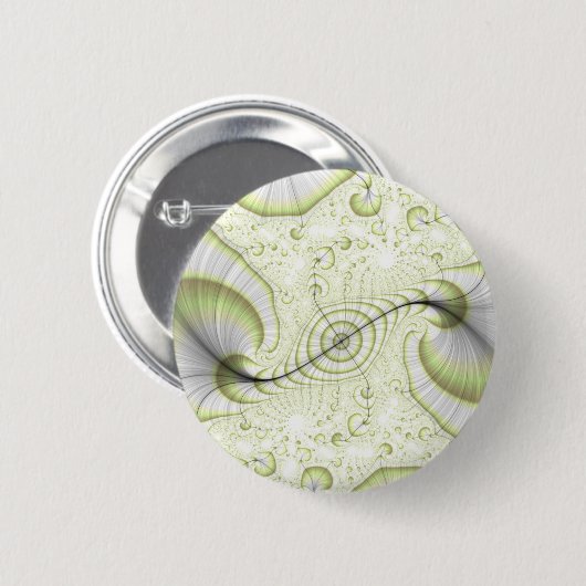 Verzierte Geschenke in weißer minimalistischer Aus Button (Vorne & Hinten)