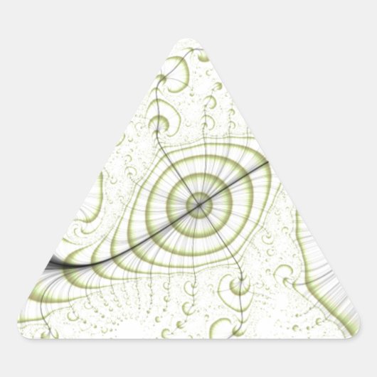 Verzierte Geschenke in weißer minimalistischer Aus Dreieckiger Aufkleber (Vorderseite)