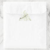 Verzierte Geschenke in weißer minimalistischer Aus Dreieckiger Aufkleber (Tasche)