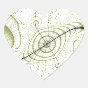 Verzierte Geschenke in weißer minimalistischer Aus Herz-Aufkleber