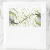 Verzierte Geschenke in weißer minimalistischer Aus Rechteckiger Aufkleber (Tasche)