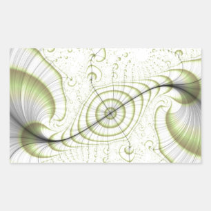 Verzierte Geschenke in weißer minimalistischer Aus Rechteckiger Aufkleber