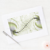 Verzierte Geschenke in weißer minimalistischer Aus Rechteckiger Aufkleber (Umschlag)