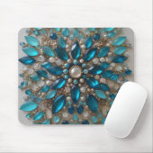Verzierte Glas- und Stein-Mauspad 4 Mousepad (Mit Mouse)