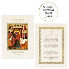 Verzierte Gold Frame Orthodoxe Hochzeitskarte Platzkarte