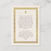 Verzierte Gold Frame Orthodoxe Hochzeitskarte Platzkarte (Rückseite)