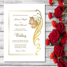 Verzierte Gold Frame Script Hochzeit
