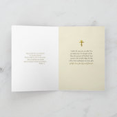 Verzierte Gold Imitats Scrolls Weiße Blume Geburts Karte (Innenseite)