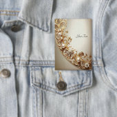 Verzierte Gold-Schwung-Taste Button (Insitu)