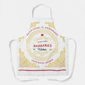 Verzierte Gold Scroll Liebe aus essbaren Hipster L Schürze (Vorderseite)