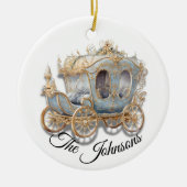 Verzierte Gold- und Blue-Carriage - kundenspezifis Keramik Ornament (Vorne)