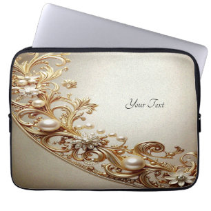 Verzierte Gold-Verzierung Laptop-Hülle Laptopschutzhülle