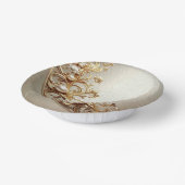 Verzierte goldene Papier-Schalen mit Ornamenten Pappteller (Gewinkelt)